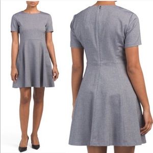 NWT Theory Albita Fit & Flare Knit Dress Gray 12